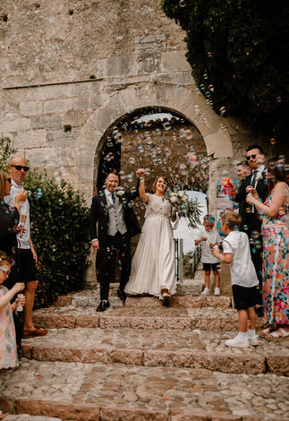 Bubble confetti shot. Destination Wedding at Lake Garda, Italy. With Amy Woodham Photography.