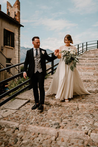 Bride and Groom portraits. Destination Wedding at Lake Garda, Italy. With Amy Woodham Photography.