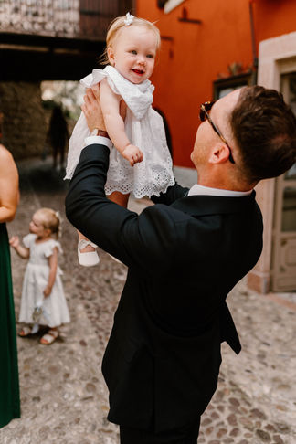 Father and Daughter.  Destination Wedding at Lake Garda, Italy. With Amy Woodham Photography.