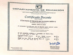 Puerto Rico teacher certification