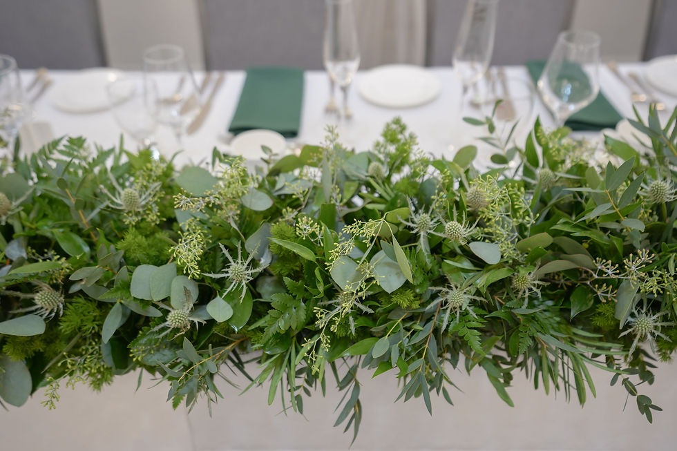 Thumbnail: 6ft mixed greenary table runner