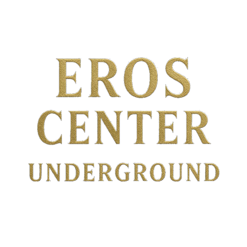 Eros Center Underground logo – elegant black and gold branding for exclusive sensual massa