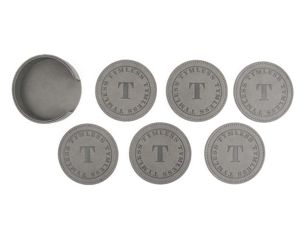 Thumbnail: Sleek Coaster Set: 6 Waterproof and Heat-Resistant Drink Coasters with Holder