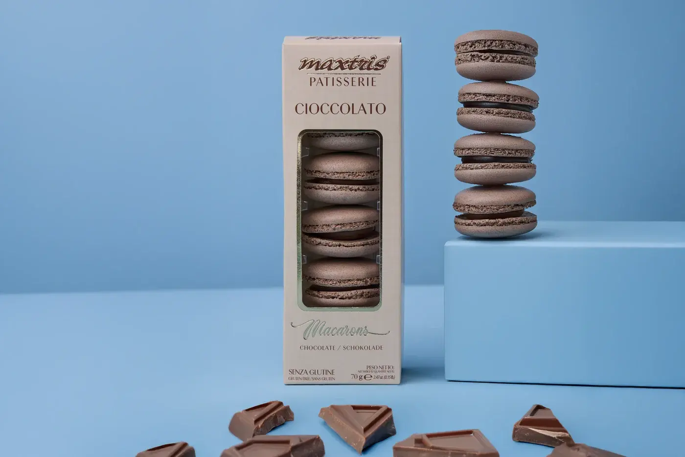 Maxtris Macarons Cioccolato - Confezione da 5