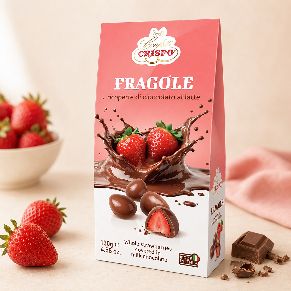 Fragole ricoperte di Cioccolato al Latte Crispo – 130 g