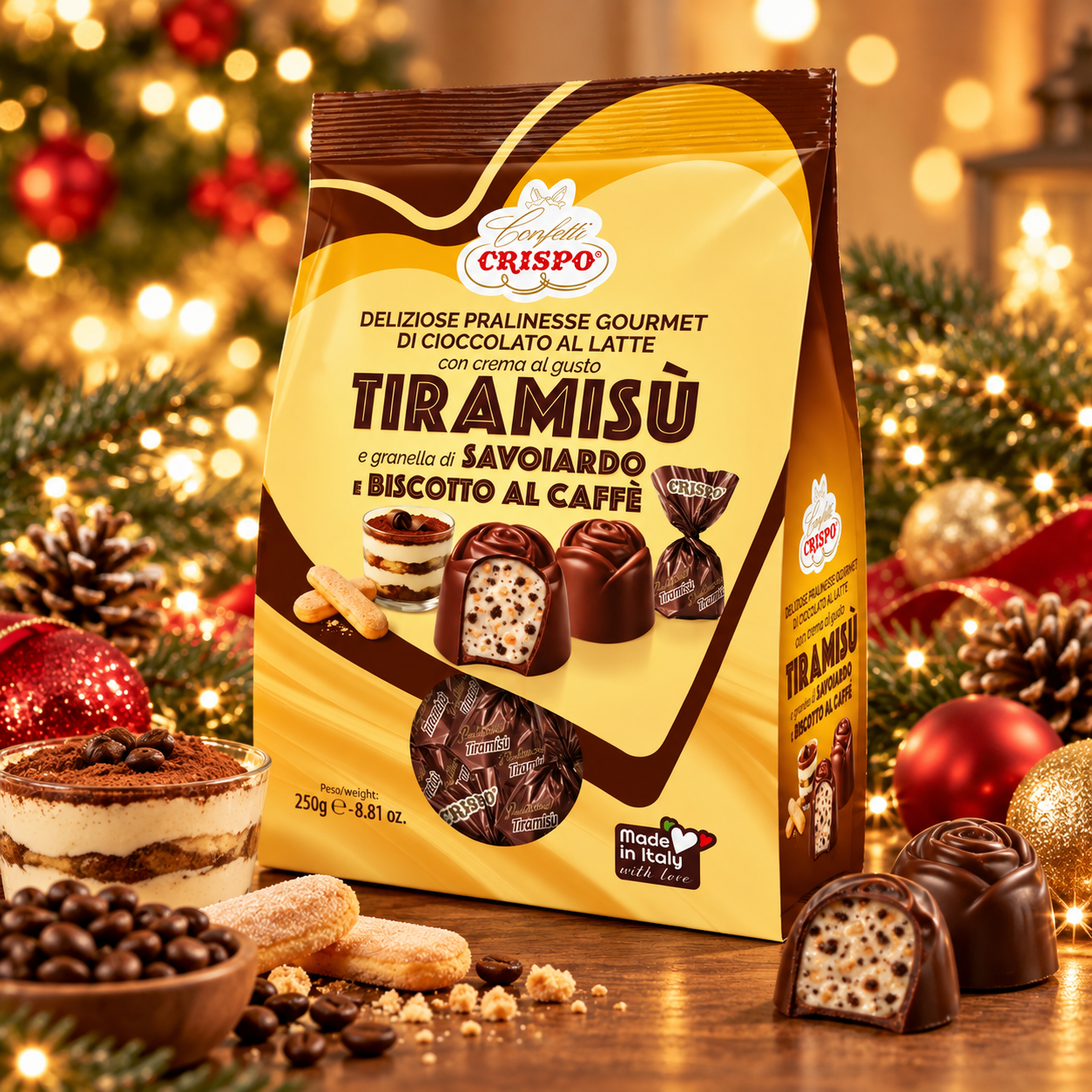Pralinesse Crispo Tiramisù – 250 g