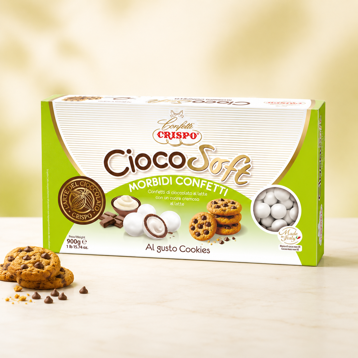 CiocoSoft Cookies Crispo - Confetti morbidi al gusto biscotto per matrimoni compleanni e comunioni