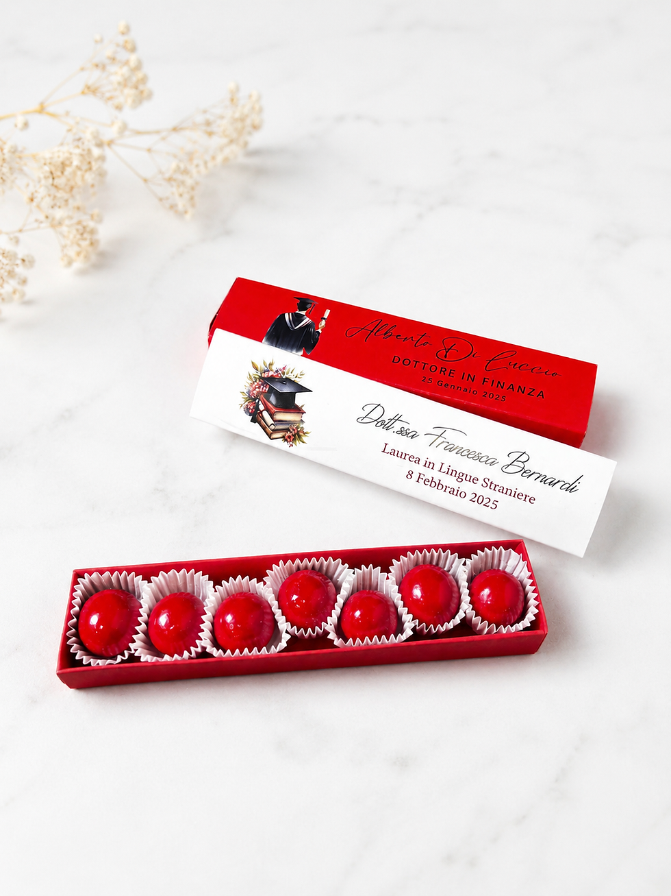 Scatolina Tight laurea personalizzata con 7 confetti