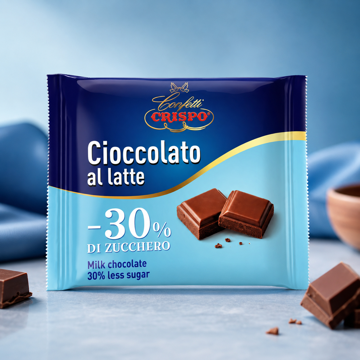 Tavoletta Cioccolato al Latte -30% di Zucchero - 90g