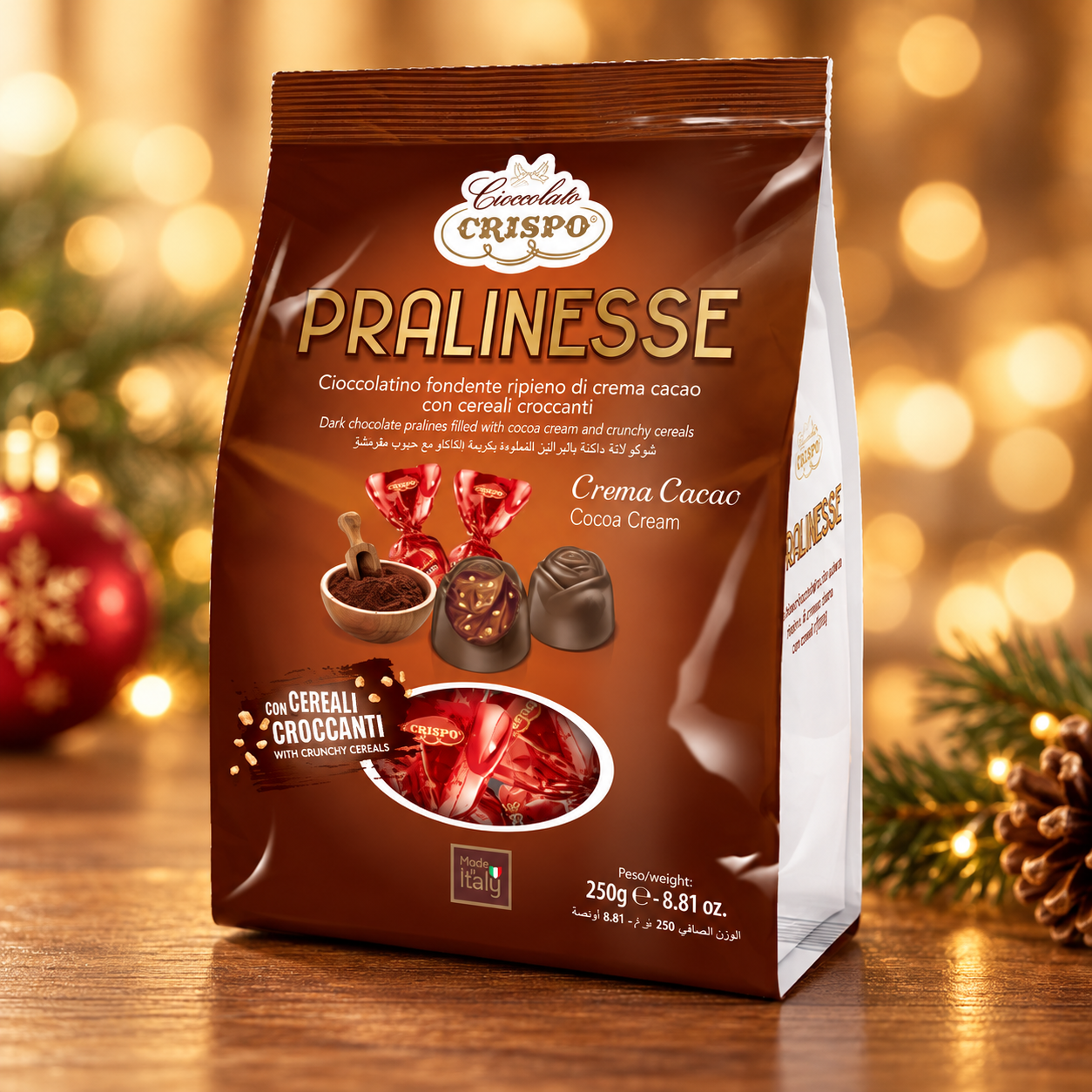 Pralinesse Crispo Crema al Cacao – 250 g
