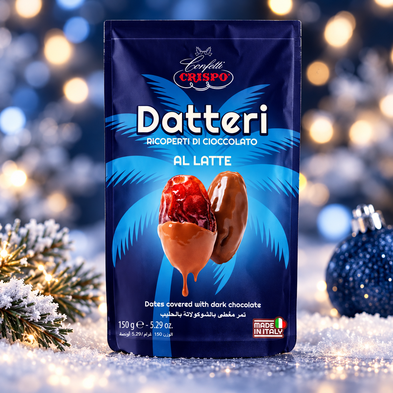 Datteri Crispo ricoperti di Cioccolato al Latte – 150 g