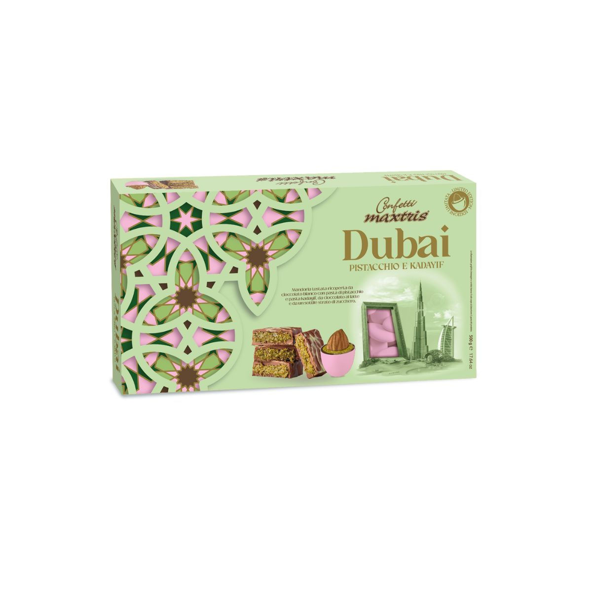 Maxtris Dubai Pistacchio e Kadayif Rosa