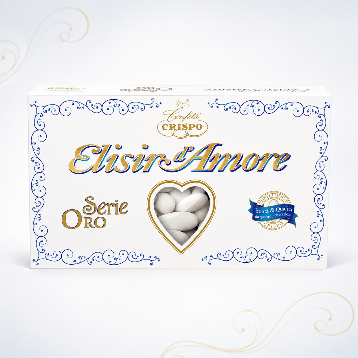 Elisir d'Amore Serie Oro Crispo Confetti - Confetti alla mandorla Avola calibro 40 per matrimoni