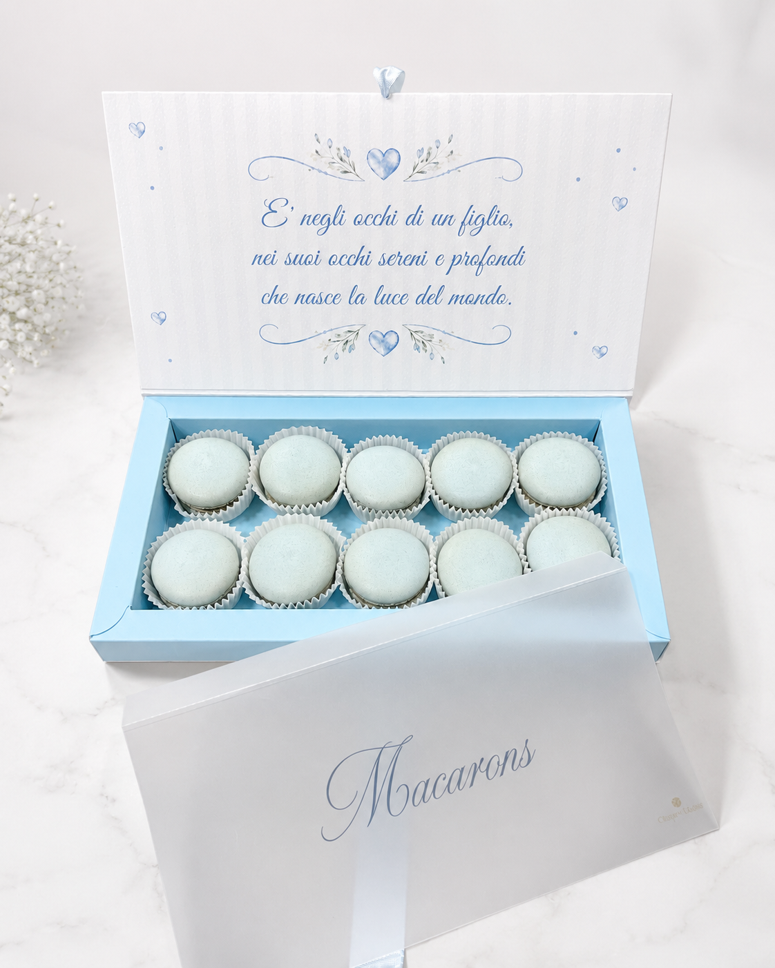Scatola personalizzata con 10 macarons