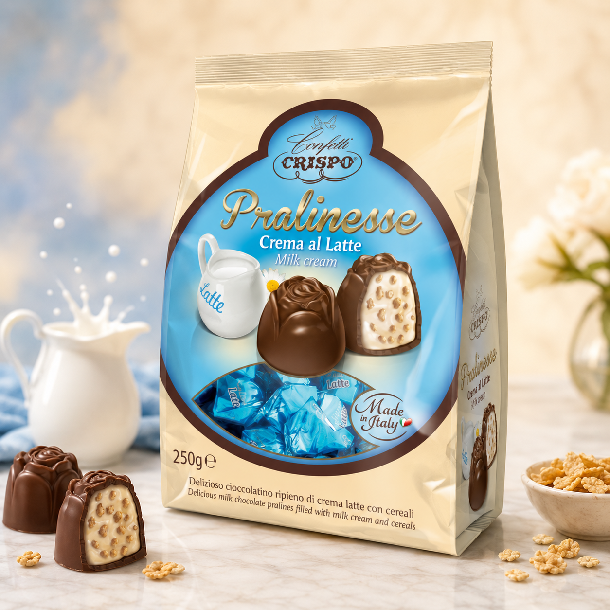 Pralinesse Crispo Crema al Latte – 250 g