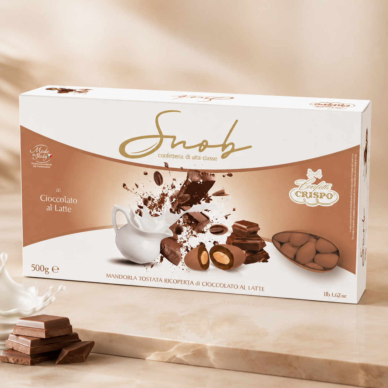 Confetti Snob Latte Mocha Mousse Crispo - Confetti al cioccolato mocha per matrimoni e lauree