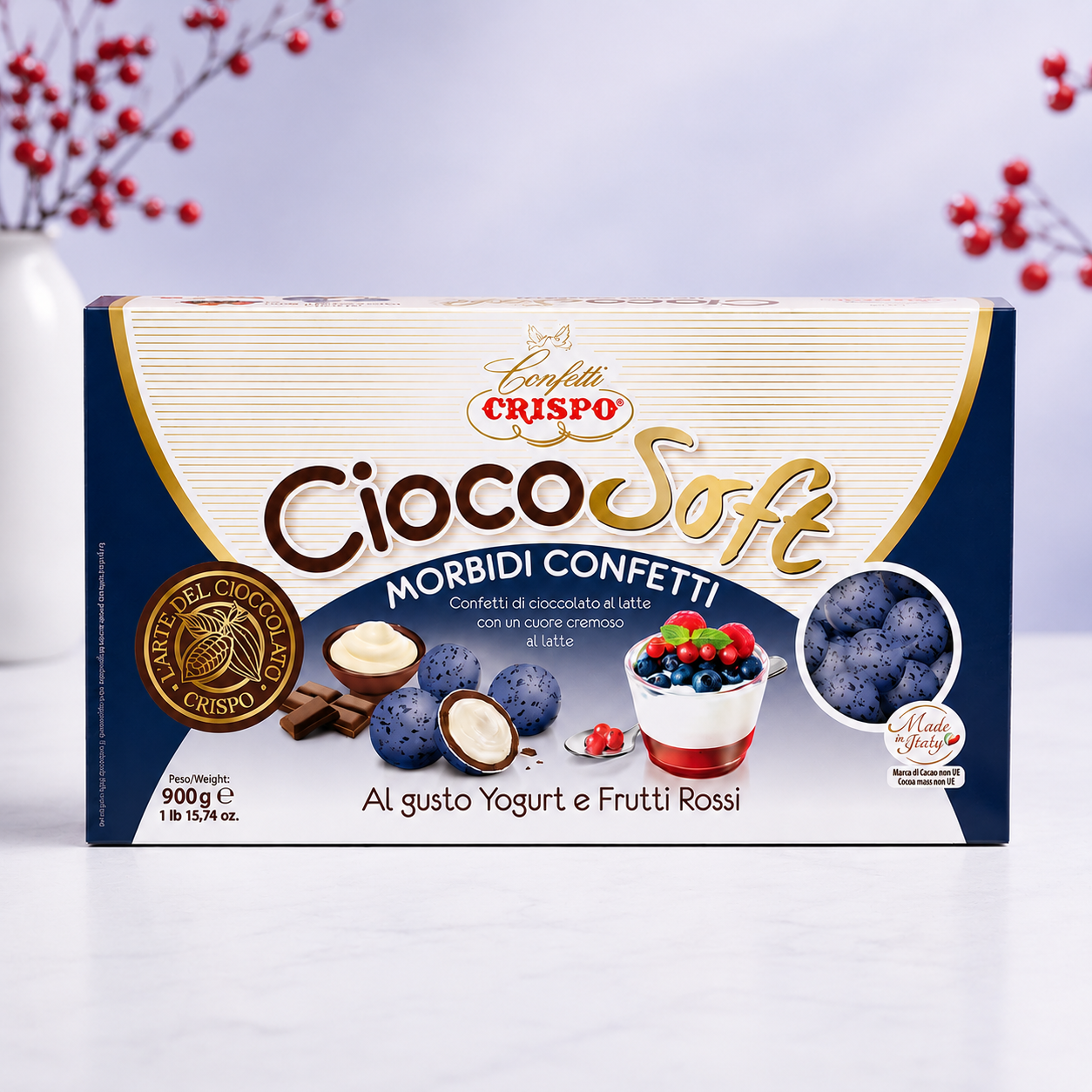 CiocoSoft Yogurt e Frutti Rossi Crispo - Confetti morbidi freschi per matrimoni primaverili e battesimi
