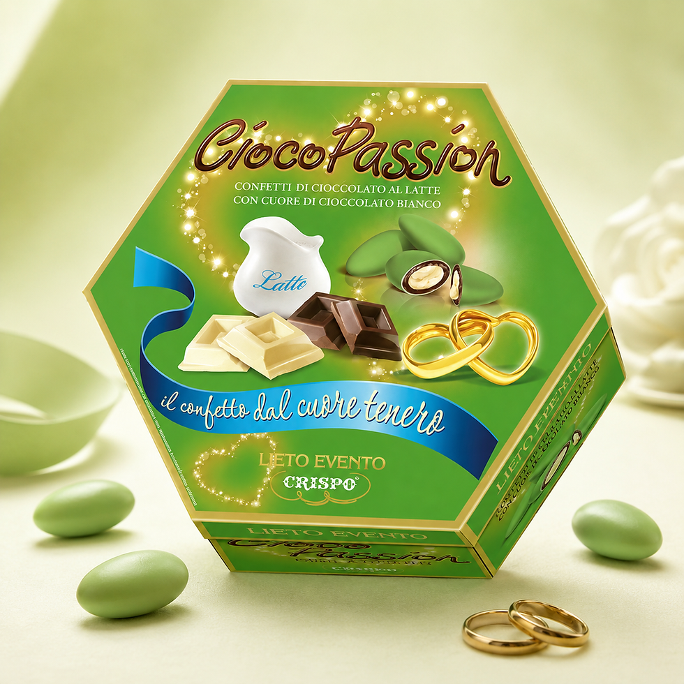 Lieto Evento CiocoPassion Verde Crispo Confetti - Confetti incartati per battesimi e nascite