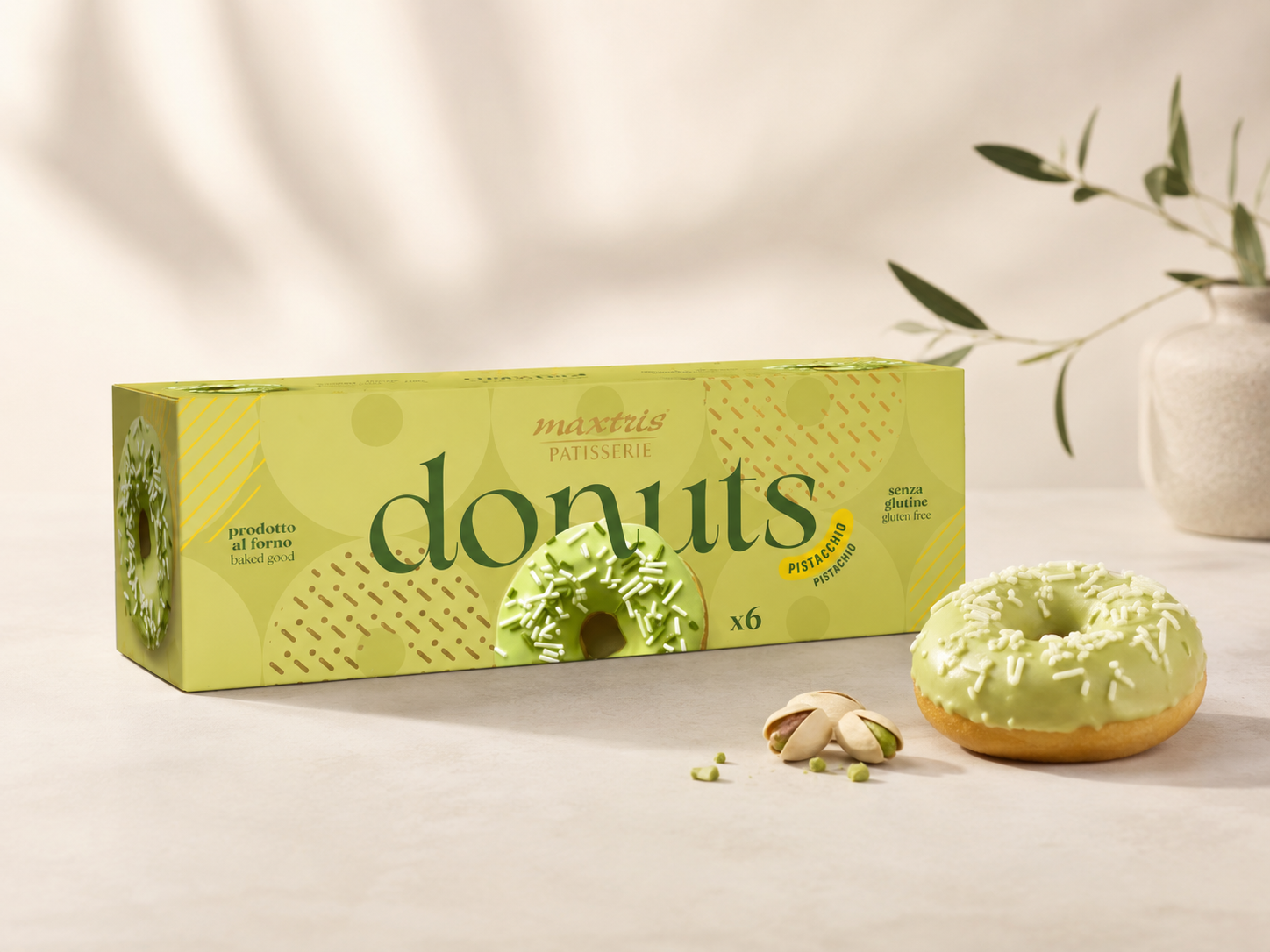 Maxtris Donuts Pistacchio - Confezione da 6
