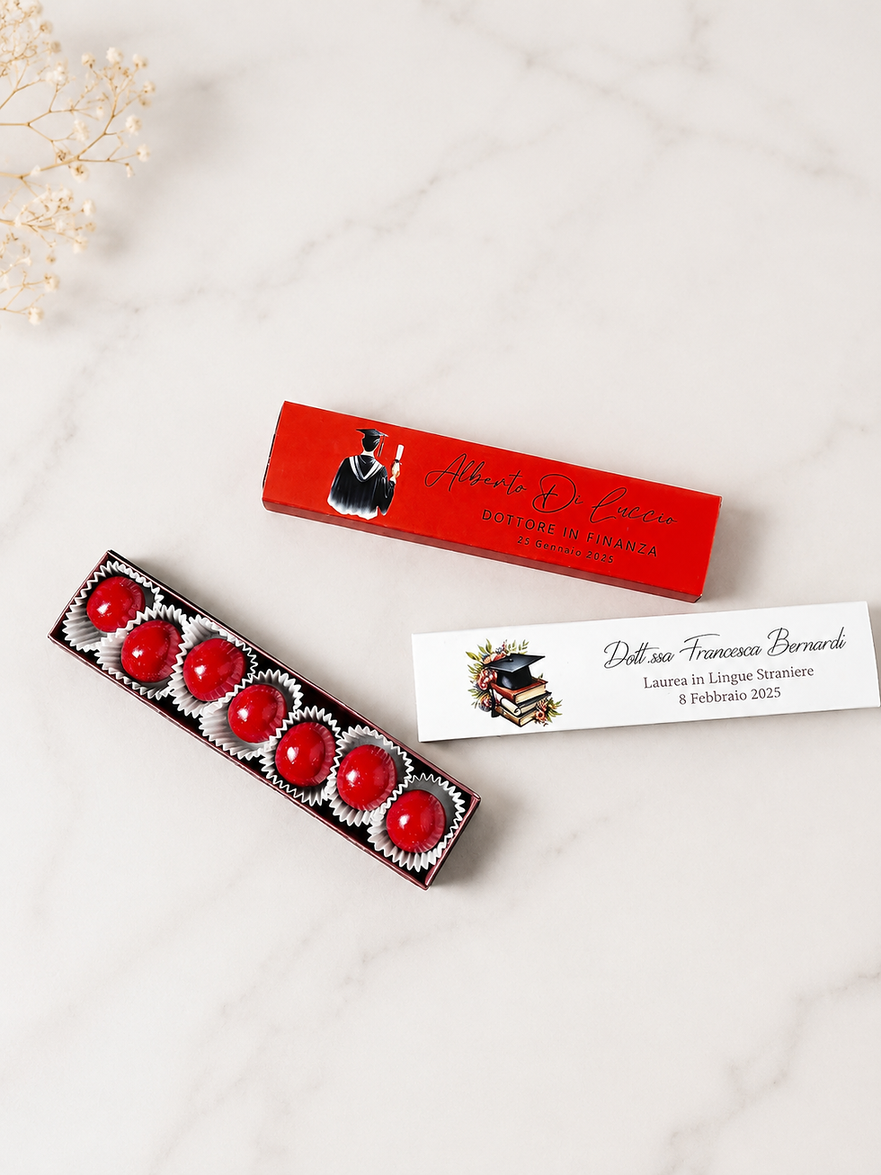 Miniatura: Scatolina Tight laurea personalizzata con 7 confetti