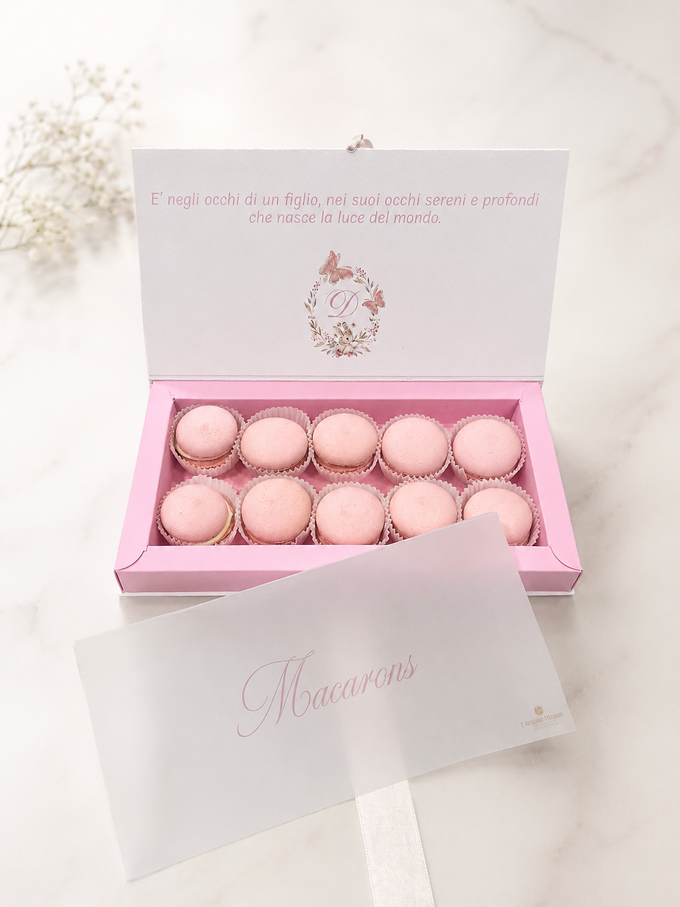 Scatola personalizzata con 10 macarons