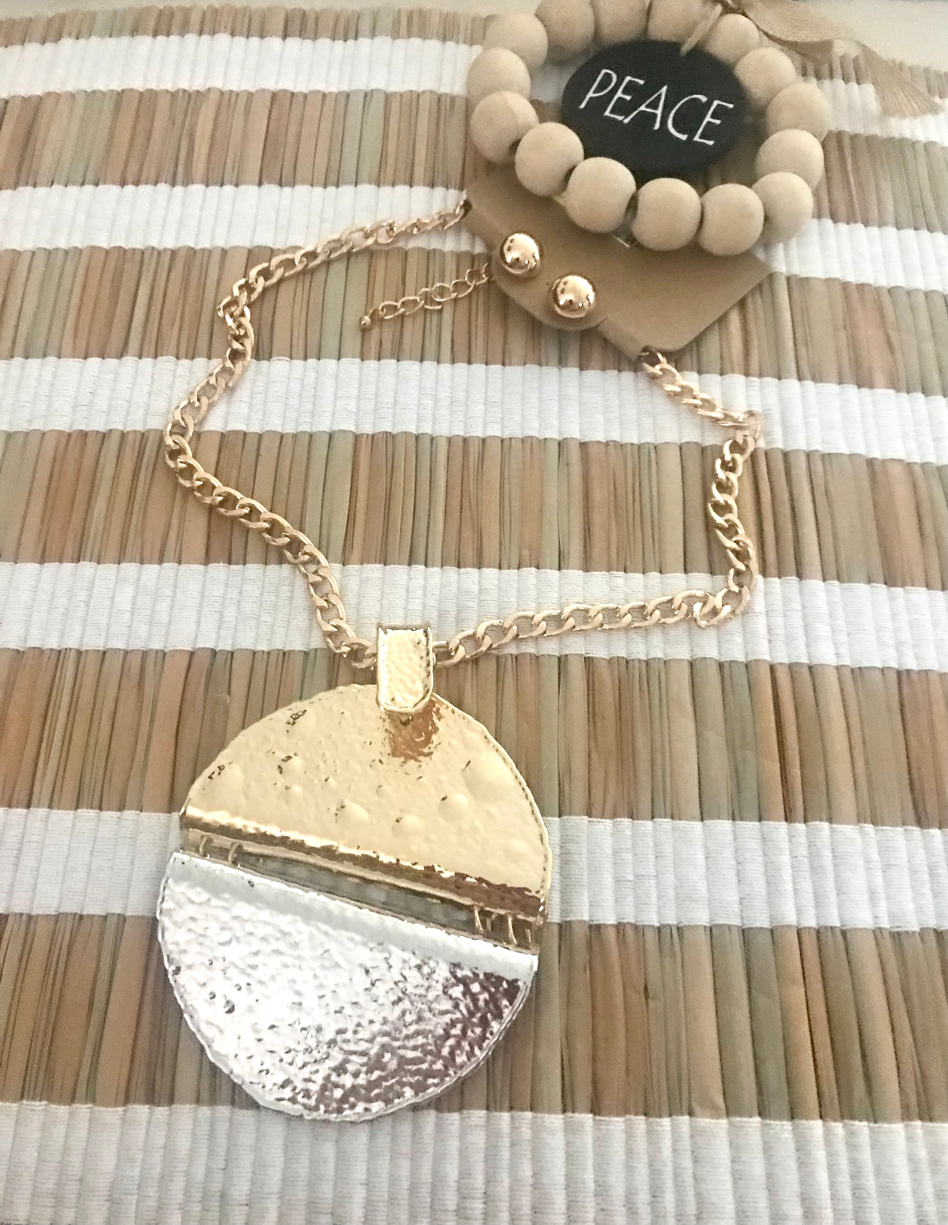 Sliver&Gold Circle Necklace