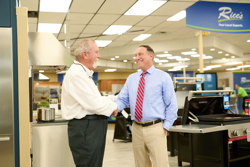 Melton Little showing support for John Rice Sr., owner of Rice Appliances - a locally owned Bradenton Business.