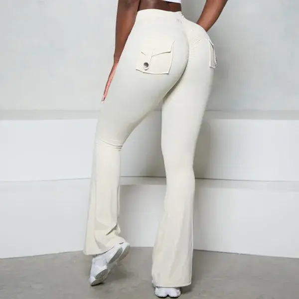 الصورة المصغرة: Pocket Flare Leggings High Waist Wide Leg