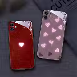 LED Tempered Glass Light Up Phone Case/Calling Light Up Case iPhone 12 13 14