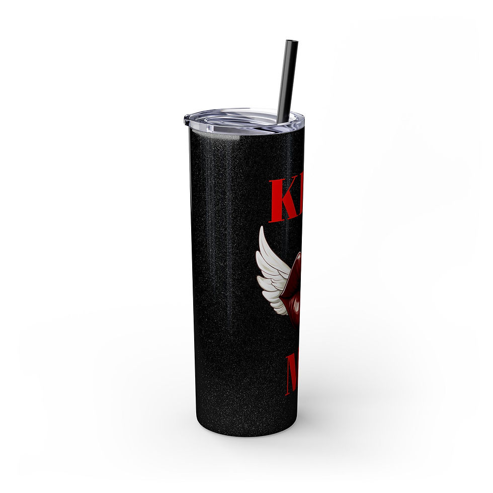 थंबनेल: Kiss Me Skinny Tumbler with Straw - 20oz Travel Mug 