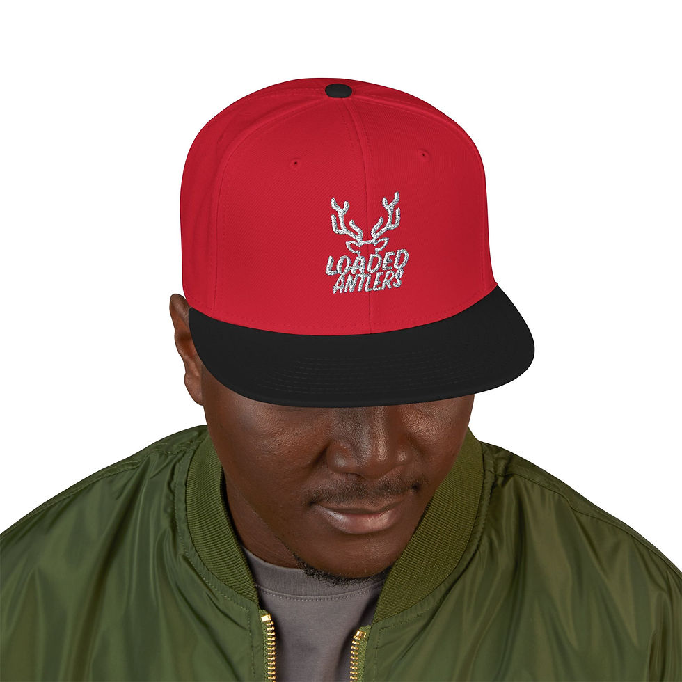 Embroidered Snapback/ Loaded Antler