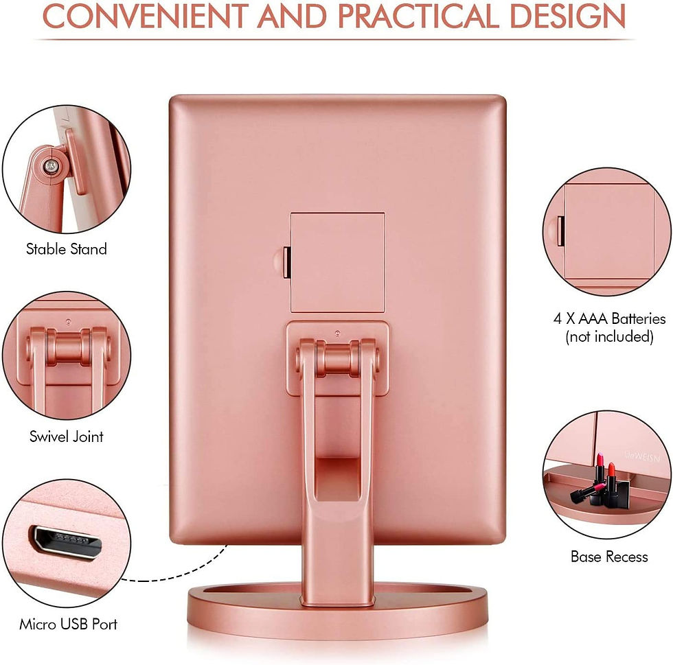 縮圖：Infitrans 3 Folds Lighted Vanity Makeup Mirror,1X/2X/3X Magnification, 21 LED B