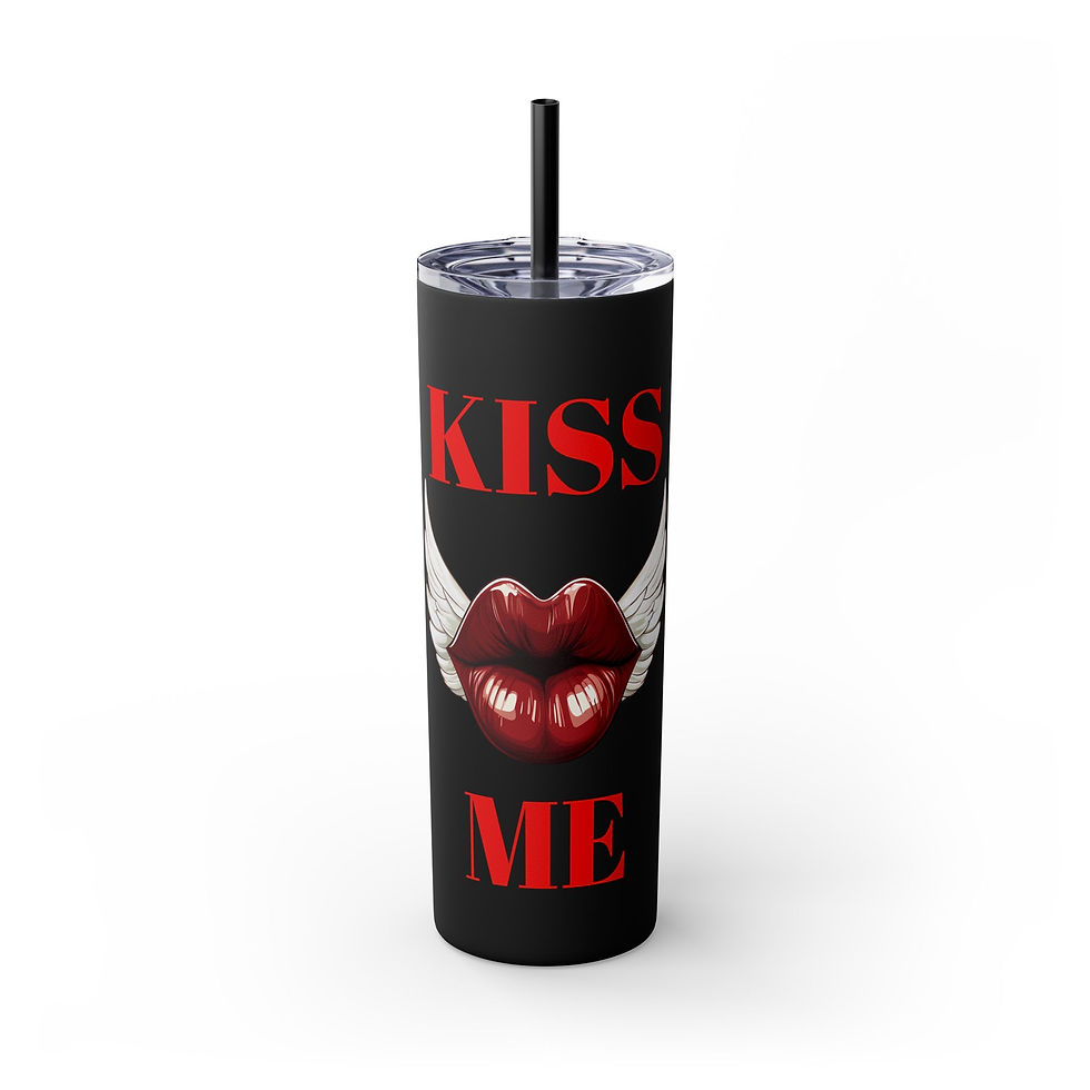 Miniatura: Kiss Me Skinny Tumbler with Straw - 20oz Travel Mug 
