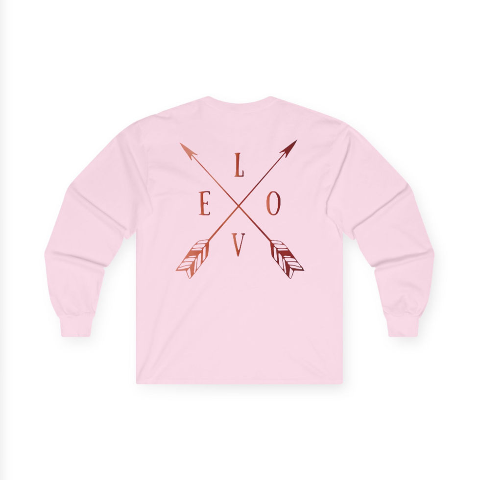 섬네일: Heart Long Sleeve Tee - Love is Patient, Love is Kind
