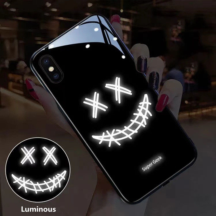 Thumbnail: LED Tempered Glass Light Up Phone Case/Calling Light Up Case iPhone 12 13 14