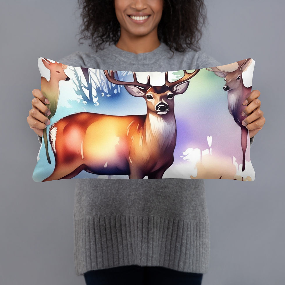थंबनेल: Buck Basic Pillow Print