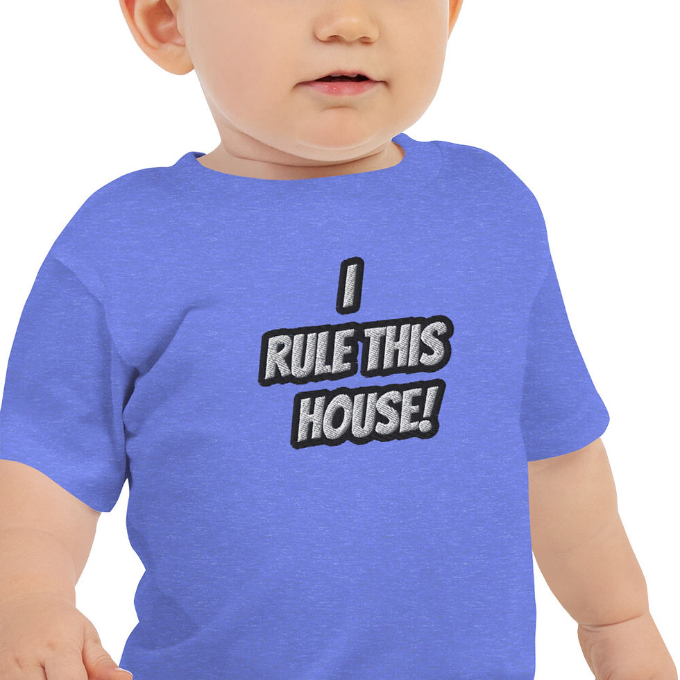 섬네일: Baby Short Sleeve Tee "I RULE THIS HOUSE"