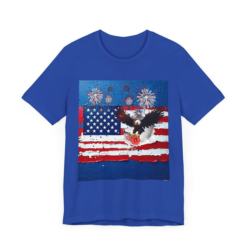 الصورة المصغرة: Patriotic Eagle Unisex Graphic T-Shirt