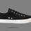 Miniatura: Retro Black/White Canvas Sneakers Unisex Size - Cushioned Insole