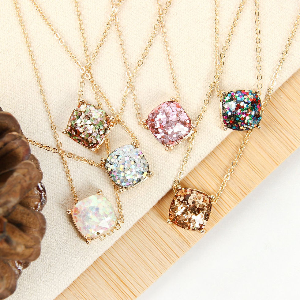 縮圖：Cushion Glitter Necklace