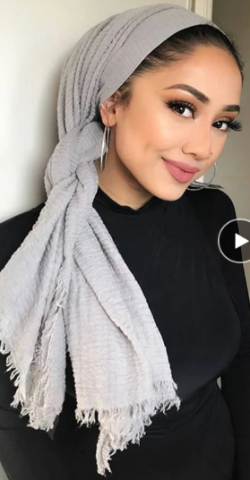 Thumbnail: Hijab Scarf Soft Cotton Head Scarves