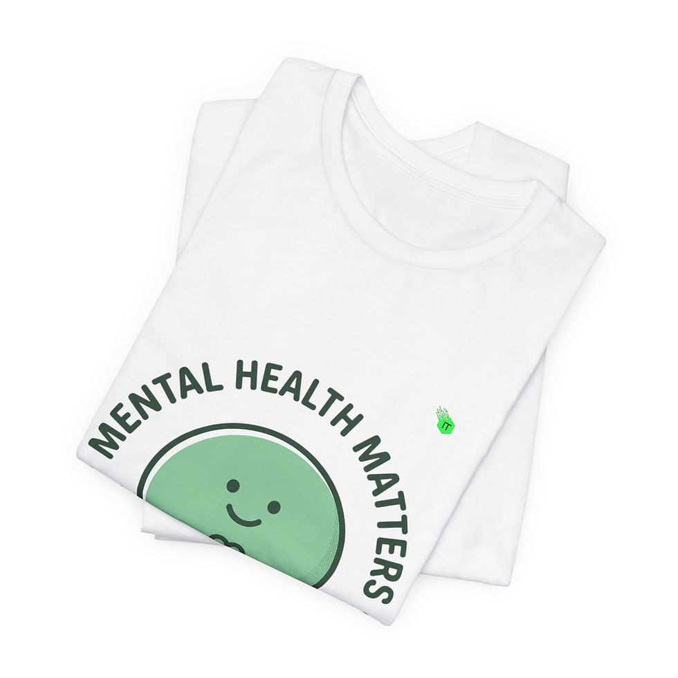 섬네일: Mental Health Matters Tee | Wear Green, Awareness Ribbon, Be Kind