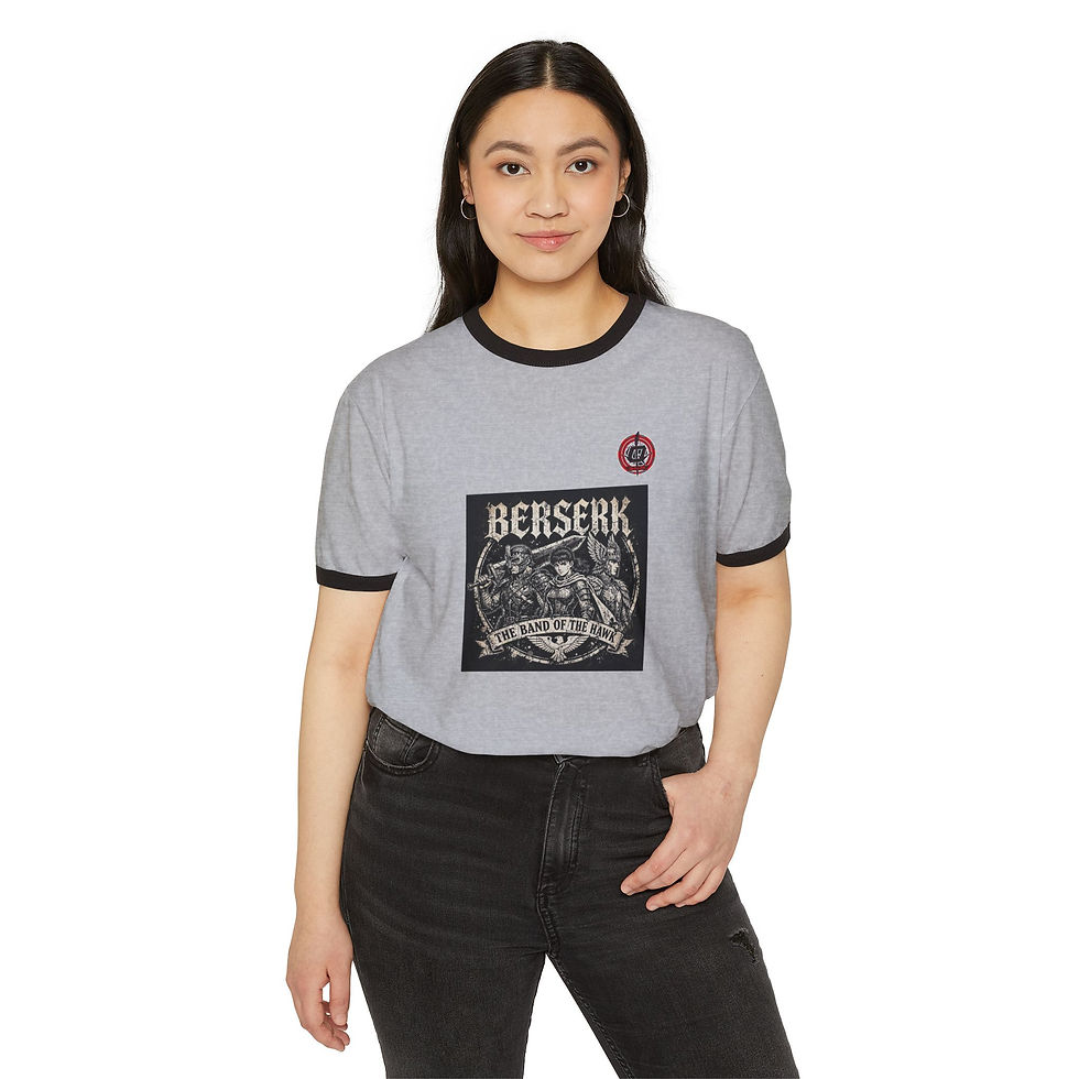 थंबनेल: Berserk Band Tee — Vintage Skull Ringer T-Shirt
