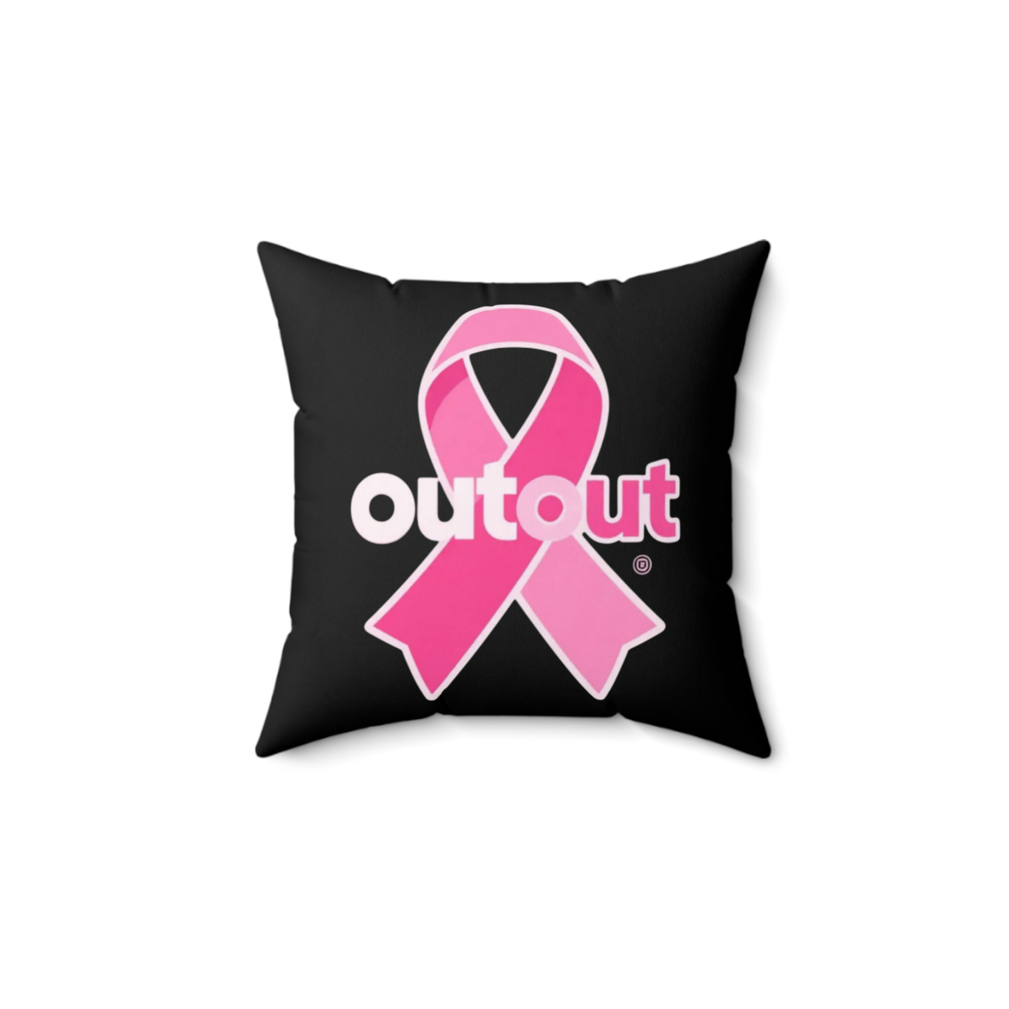 (Cancer Awareness) Pink Ribbon Support Square Pillow