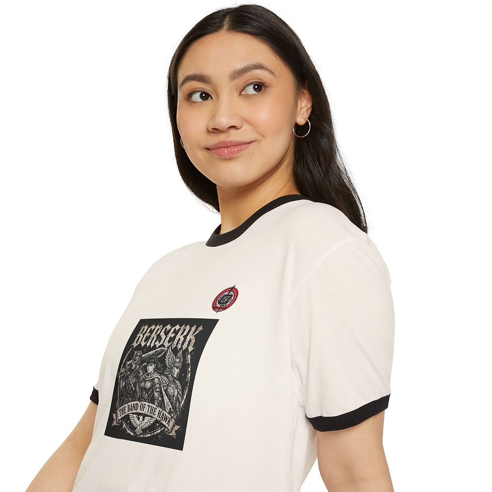 Miniatura: Berserk Band Tee — Vintage Skull Ringer T-Shirt