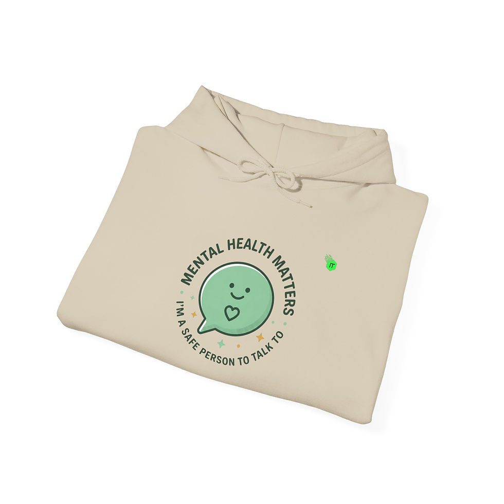 섬네일: Mental Health Matters hoodie | Wear Green awareness, self-care ribbon