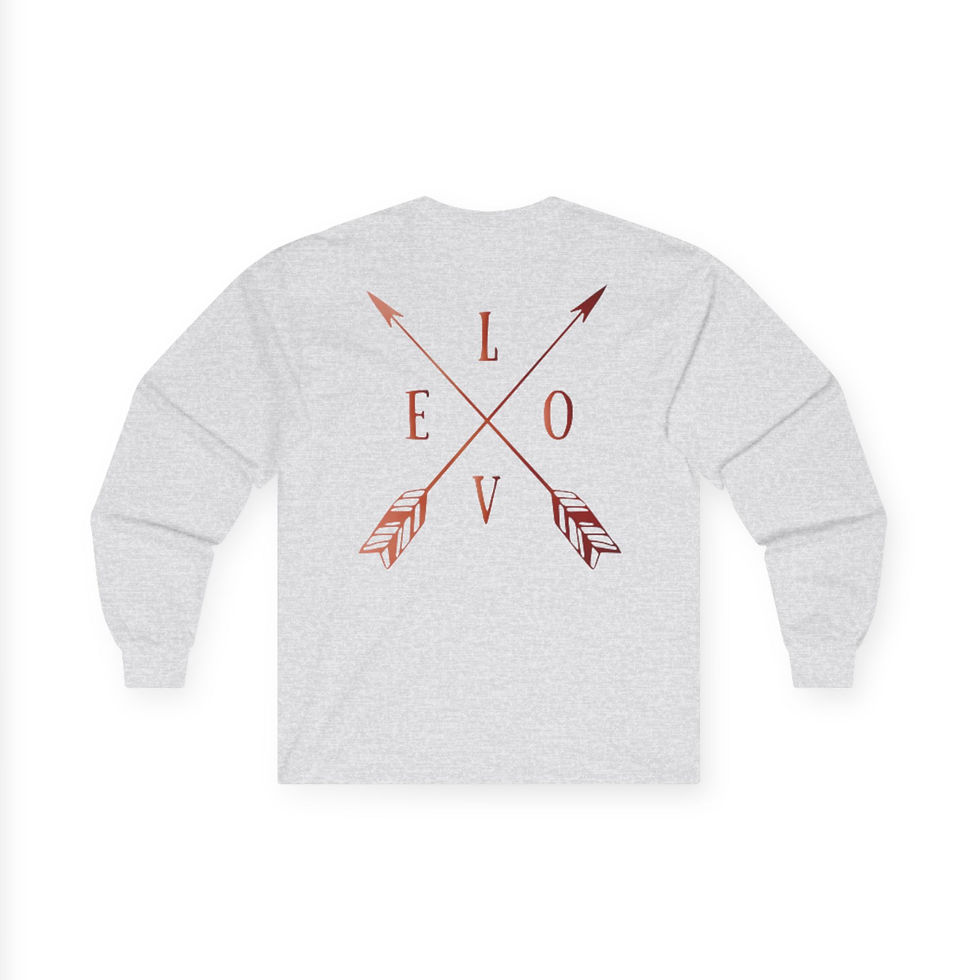 섬네일: Heart Long Sleeve Tee - Love is Patient, Love is Kind