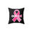 縮圖：(Cancer Awareness) Pink Ribbon Support Square Pillow