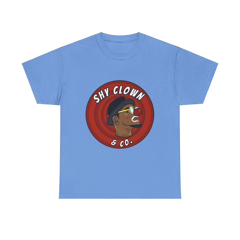 थंबनेल: Shy Clown & Co. Unisex Heavy Cotton Tee - Fun Birthday & Event Shirt