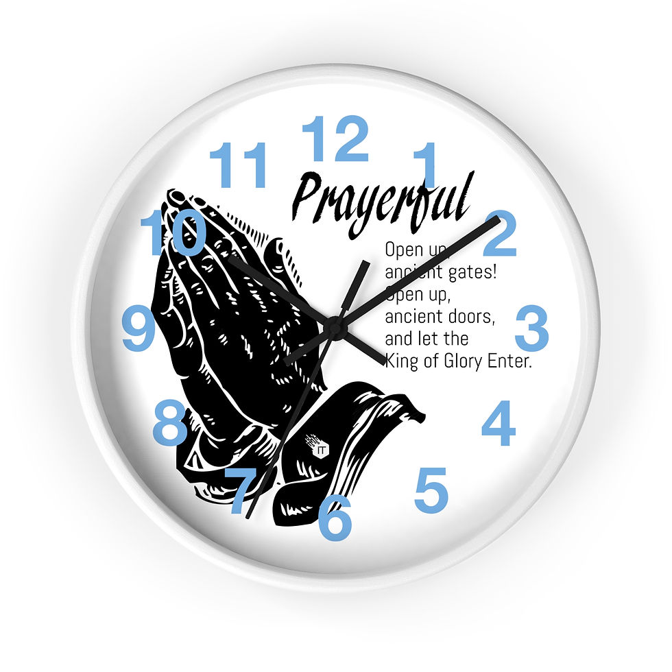 縮圖：Prayerful Wall Clock - Faith-Inspired Home Decor